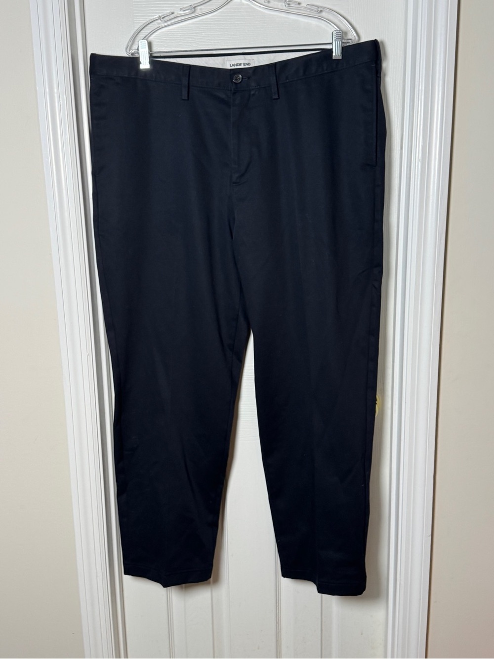 Lands' End Men's Traditional Fit Chino Pants Navy Blue Size 42